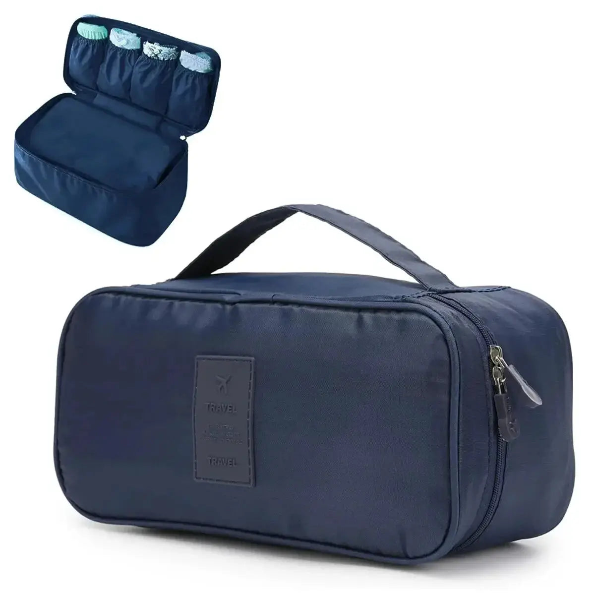 TravelMate Portable Travel Storage Bag Multi Function Bra Underwear Organizer Cosmetic Case Lightweight Design