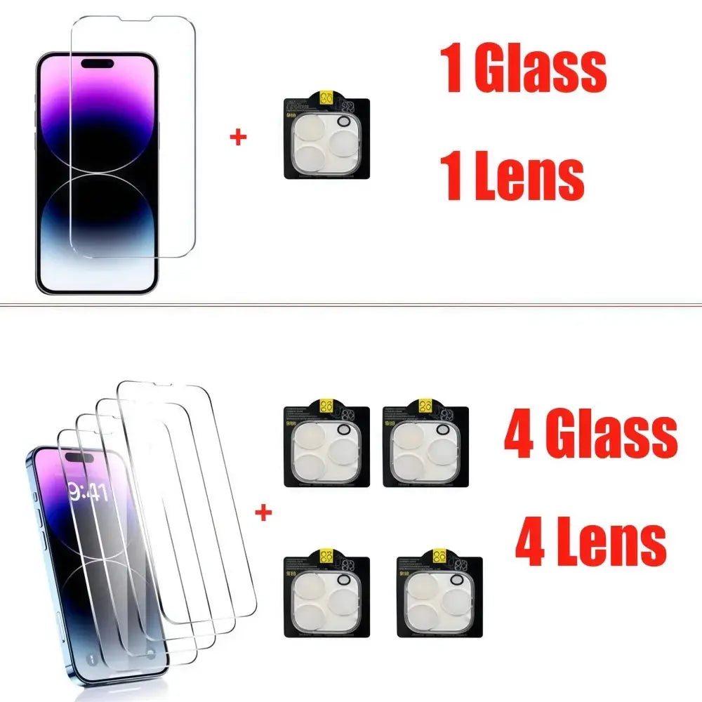 ApexShield All Model Tempered Glass Screen Protector For iPhone 11 To 17 Pro Max Cameras Ultra Clear 9H Hardness