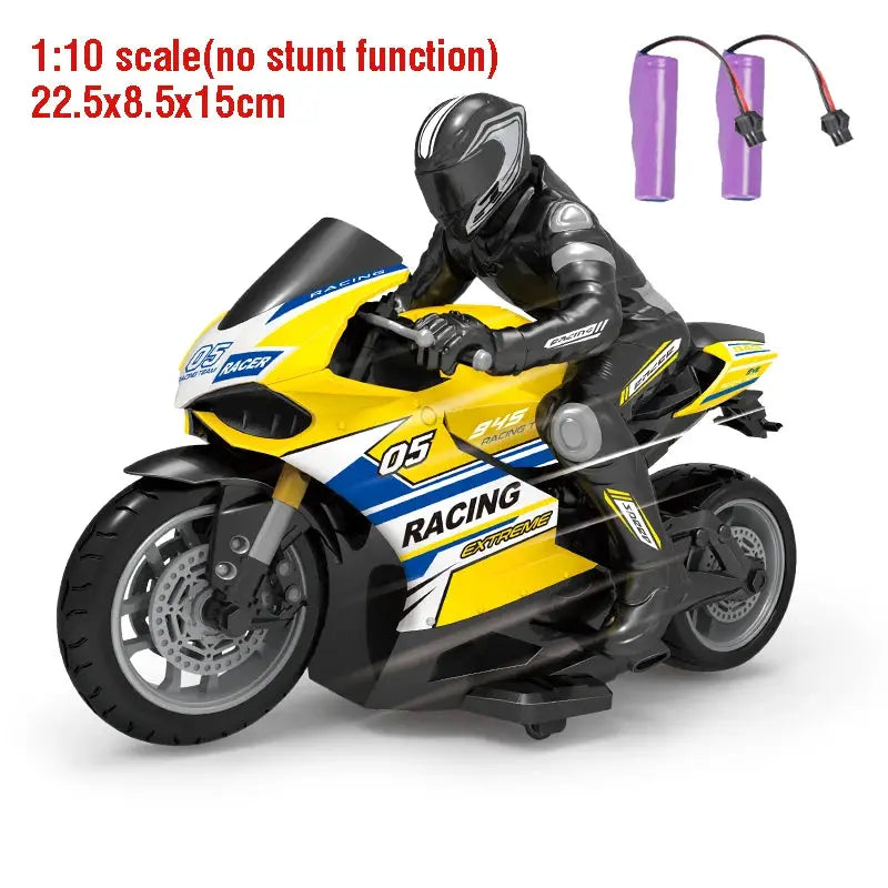 High Speed RC Motorcycle 1-6 and 1-10 Scale Electric Remote Control Bike 4CH Drift Car for Kids