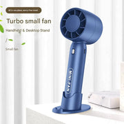 Turbo Handheld USB Rechargeable Mini Portable Fan With Desktop Stand For Outdoor Use And Long Lasting Battery
