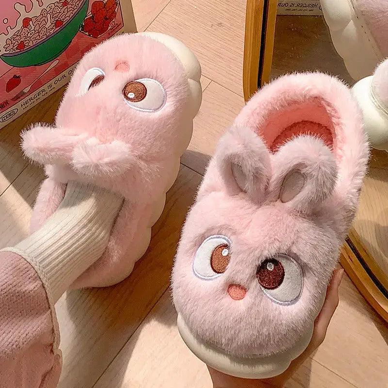 CozyNest Women Cotton Slippers Velvet Lined Plush Flannel Indoor Winter Home Warmth Ultra Soft