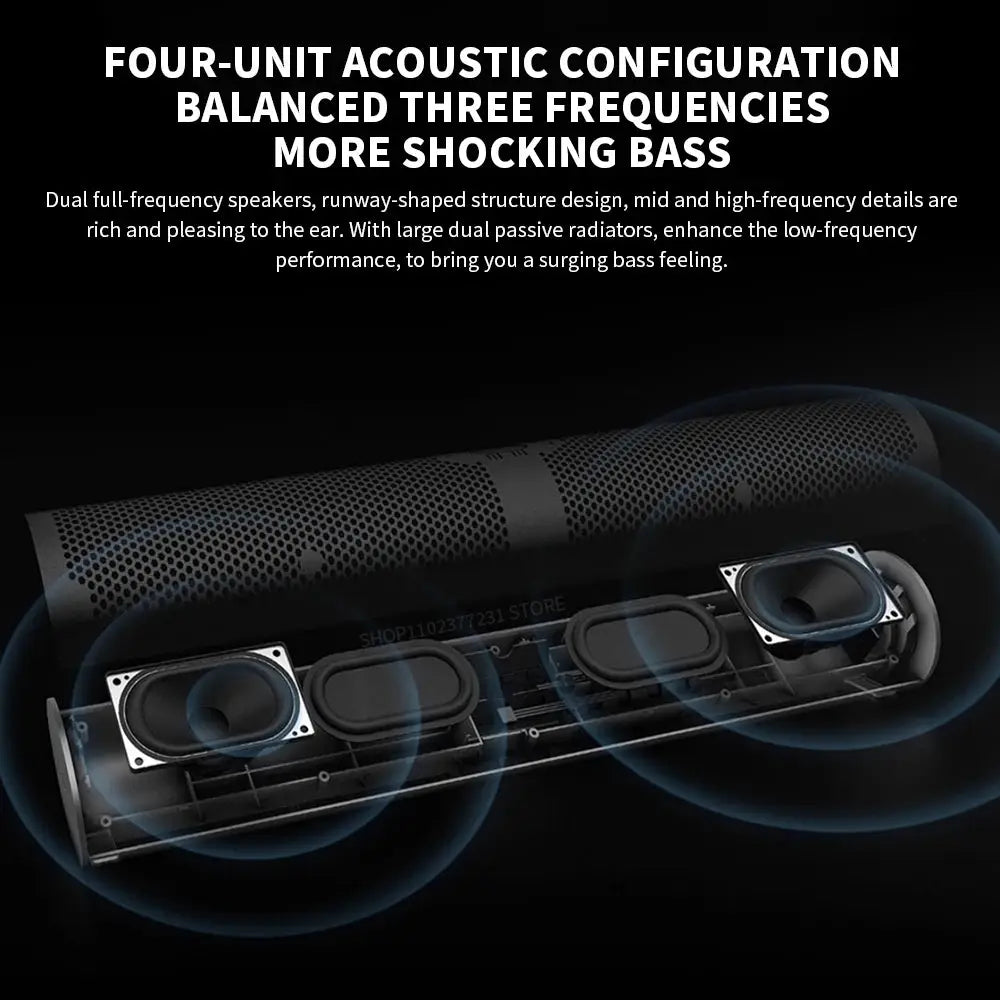 XIAOMI Redmi four-unit two-channel PC speaker with RGB ambient light, Bluetooth 5.0, built-in microphone, knob control