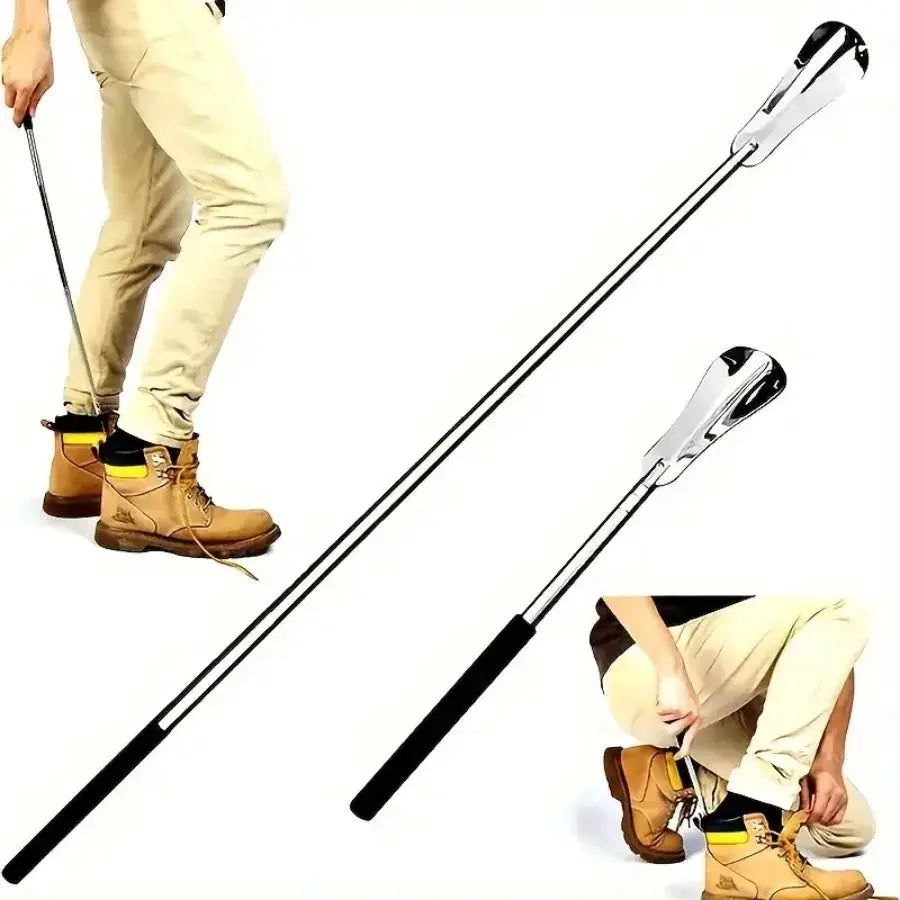 Retractable Stainless Steel Shoe Puller For Elderly Care And Shoe Assistance For Men And Women