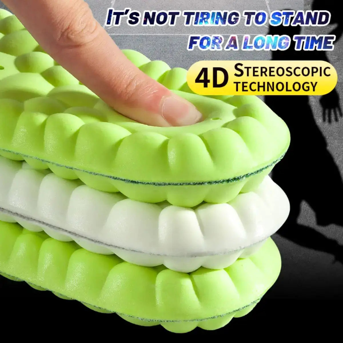 TPU High Stretch Sport Insoles For Shoes With Shock Absorption Antibacterial Odor Control Breathable Cushioned Insoles
