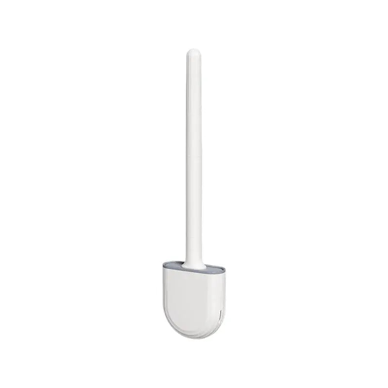 Wall Hanging Long Handle Toilet Brush With Silicone Cleaning Head Durable Easy To Clean For Bathroom Toilet Cleaning