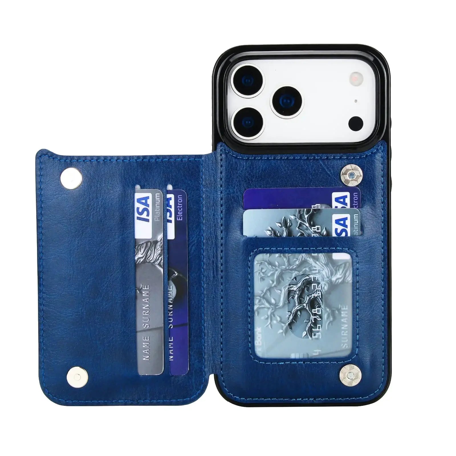 SureShield IPhone 17 Series Wallet Case With Card Holder Kickstand Dual Magnetic Clasp PU Leather