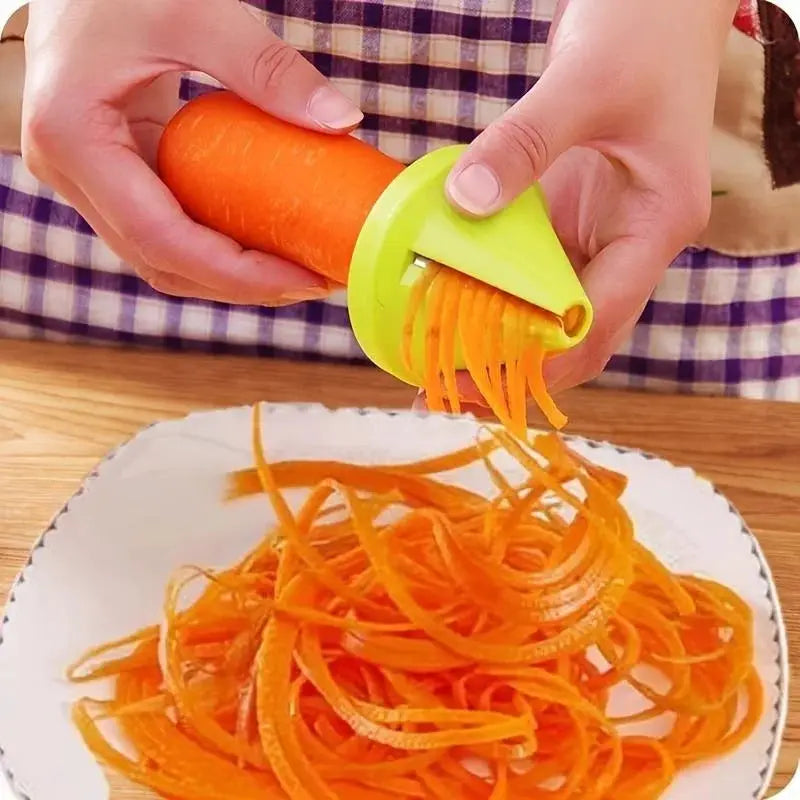 Kitchen Rotating Shredder Spiral Peeler Manual Vegetable Slicer Grater For Potatoes Carrots Radishes And Fruits