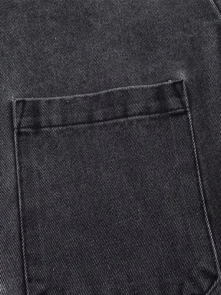 2024 Jeans Set For Women Turn Down Collar Casual Top High Waist Denim