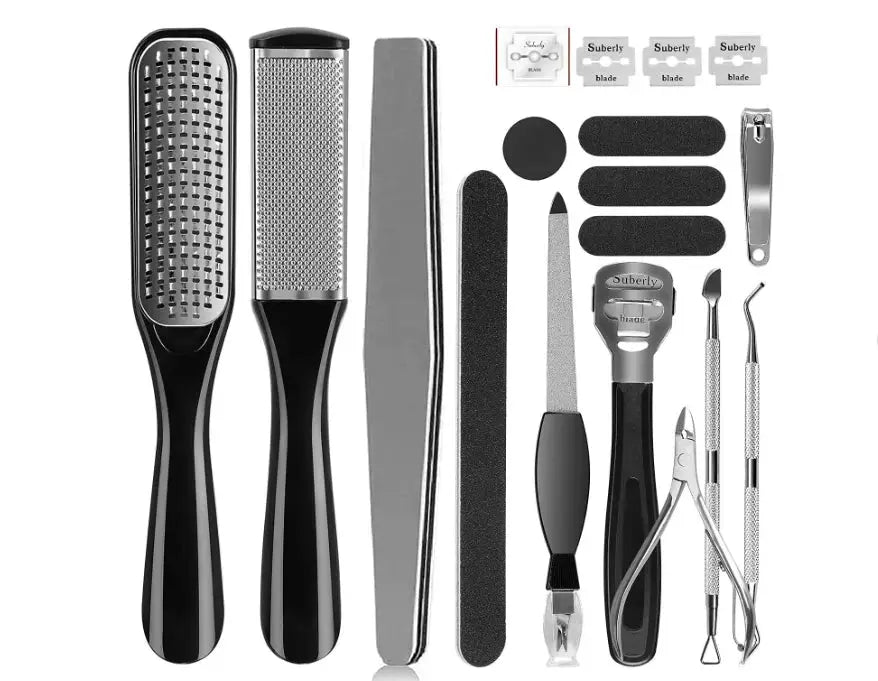 Stainless Steel Pedicure Kit 8 In 1 Professional Foot Care Set With Callus Remover And Dead Skin Rasp