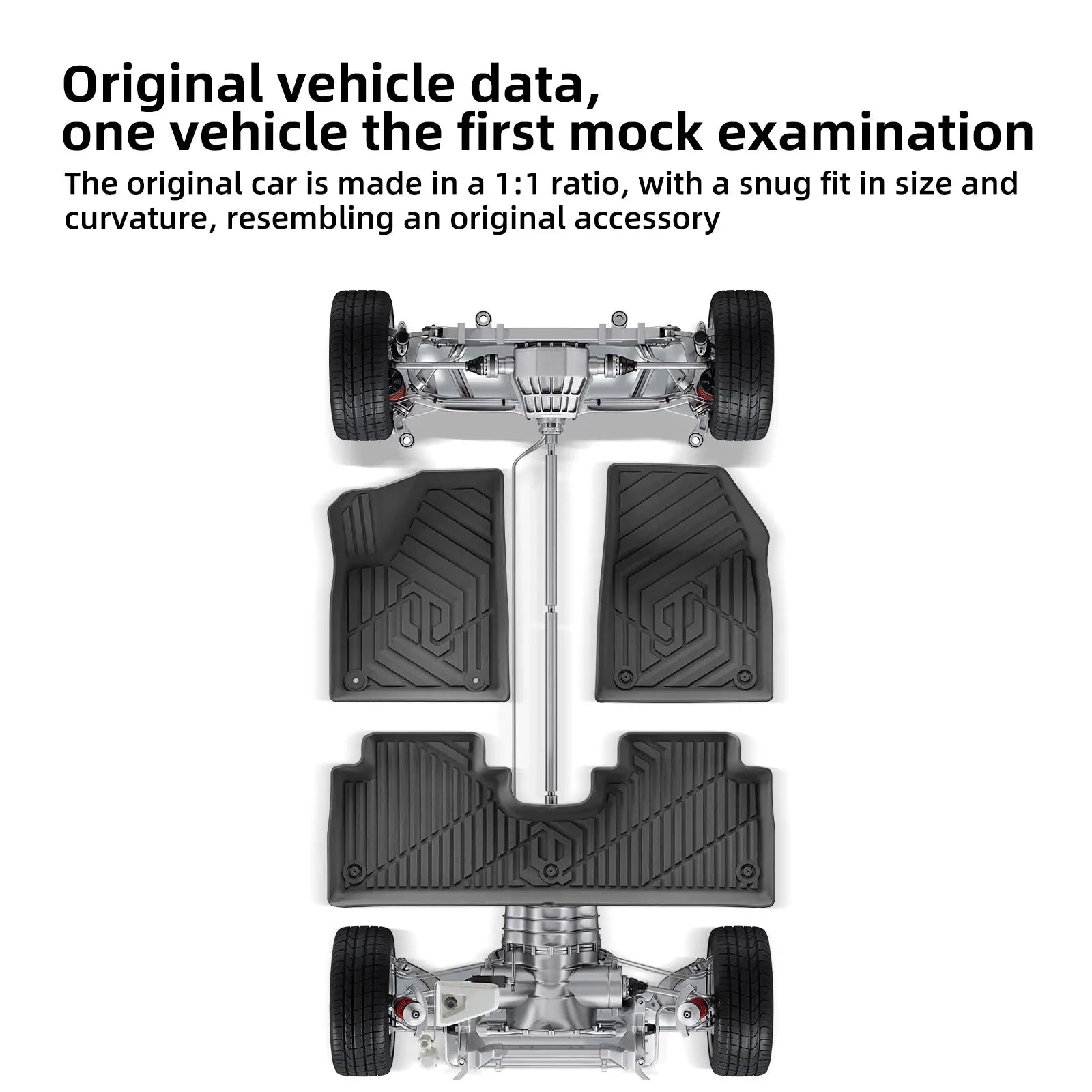 LUCKEASY black TPE car floor mats and trunk liner set for Xpeng G6 2023–2025 by Simples Market