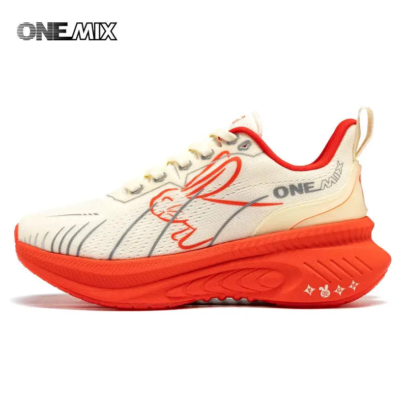 ONEMIX 2025 New Sneakers Heavyweight Cushioning Running Shoes For Men Non Slip Breathable Outdoor Sport Shoes