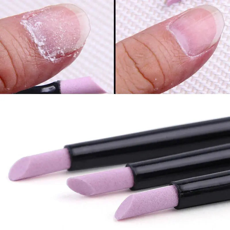 Quartz Grinding Pen Nail Art Set Cuticle Scissors Dead Skin Remover UV Gel Polish Removal Manicure Files Tools