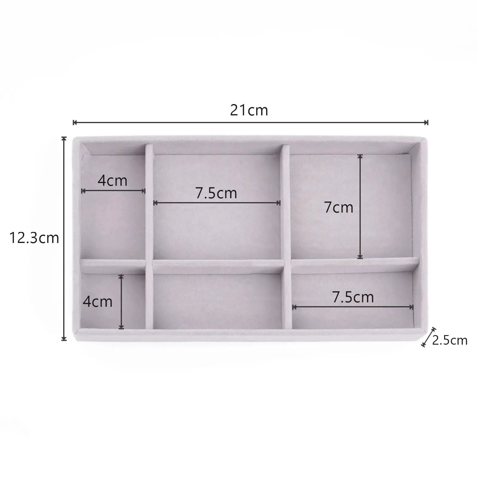 Velvet Jewelry Box With Tray Organizer For Rings Earrings Necklace Bracelet Storage Case