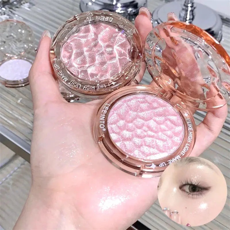 High Gloss Powder Glitter Highlight Contour Palette Natural Gloss Finish for Highlighting Contouring and Concealing