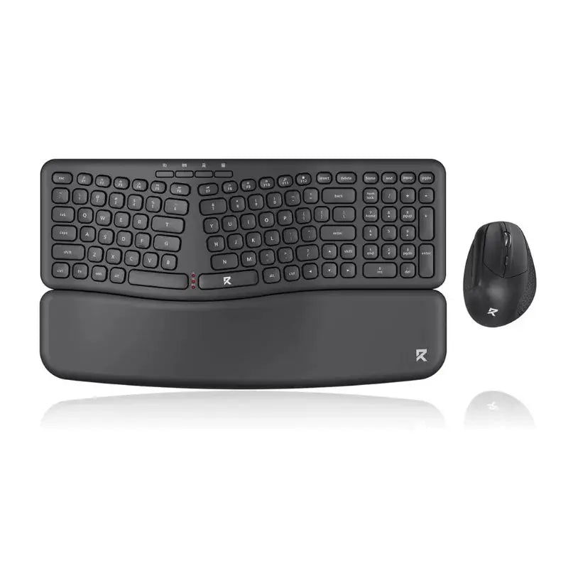 Redragon BS7162 wireless keyboard and mouse combo, black low-profile membrane keyboard with wrist rest (2-piece set).