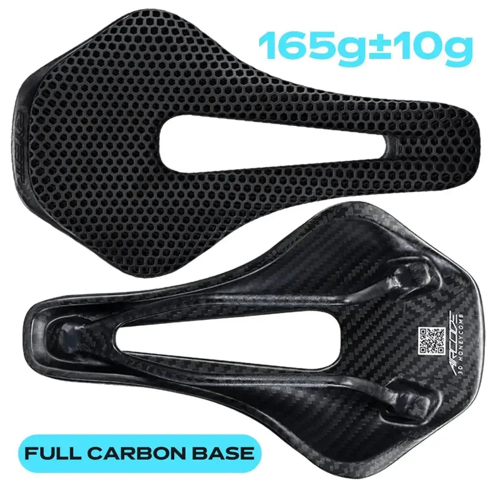 RYET 3D Printed Bike Saddle Ultralight Carbon Fiber Shell With Breathable Honeycomb Structure For MTB Gravel Cycling