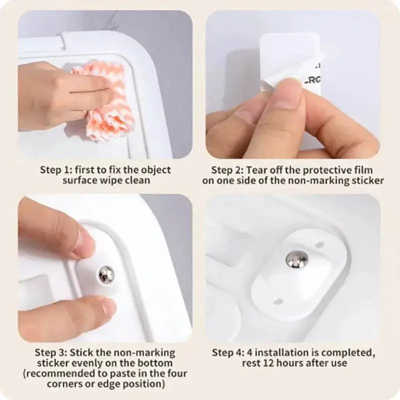 Self Adhesive Caster Wheels Mini Swivel 360 Degree Rotation Universal Fit for Furniture Storage Boxes ABS Construction