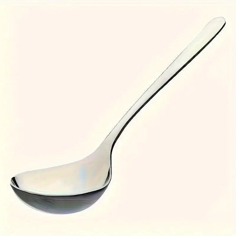 Two Pack Heavy Duty Stainless Steel Serving Spoons Rust Resistant With Long Handles For Soup Porridge