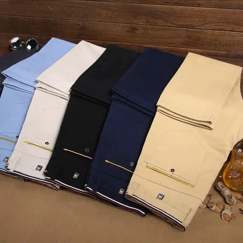 Men's cotton casual trousers by Simples Market, 6-pair assorted colors for spring and summer.