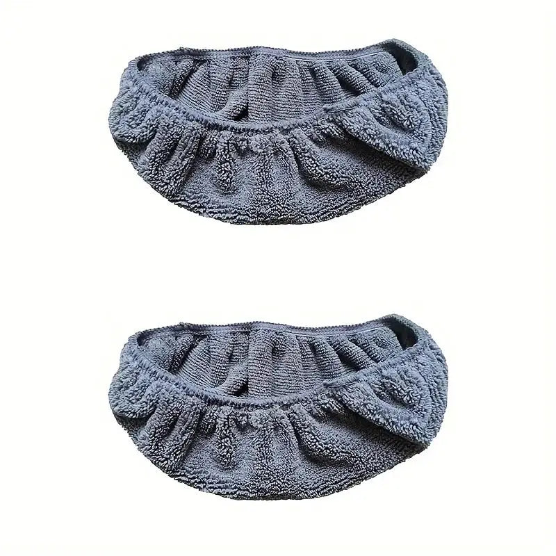 2pc Simples Market mop replacement pads, microfiber gray, reusable flat-floor mop cloth