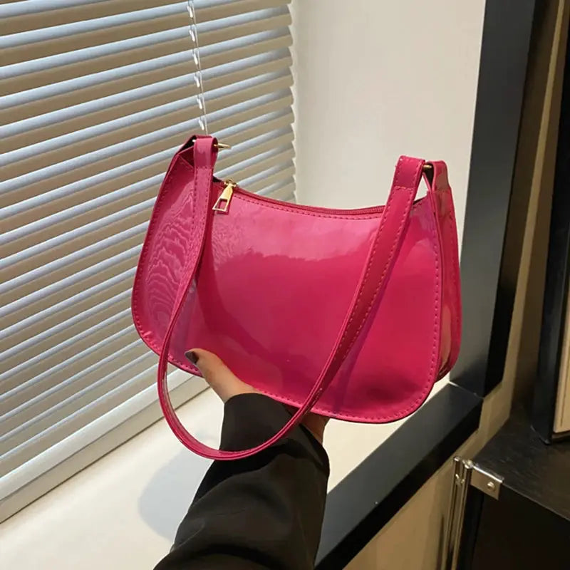 Retro Chic PU Leather Shoulder Underarm Bag With Multi Pocket Interior For Easy Organization