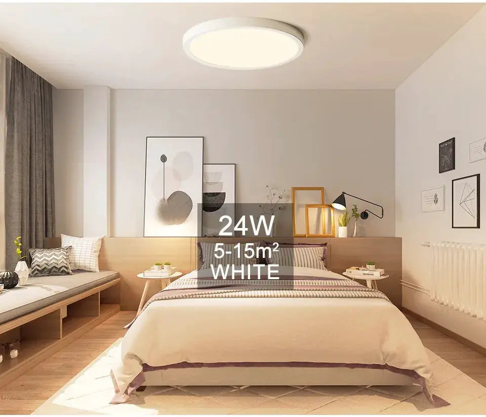 MARPOU ultra-thin LED ceiling light, 24W, white light, modern indoor lighting by Simples Market