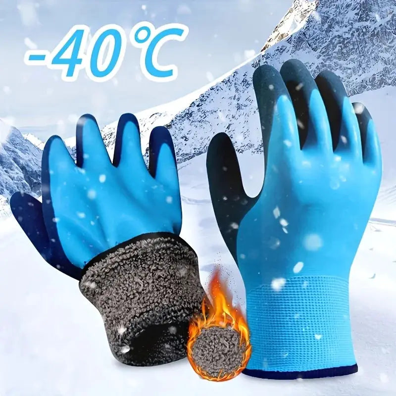 Men Cold Weather Waterproof Winter Work Gloves Warm Durable Mechanical Gloves For Cold Conditions