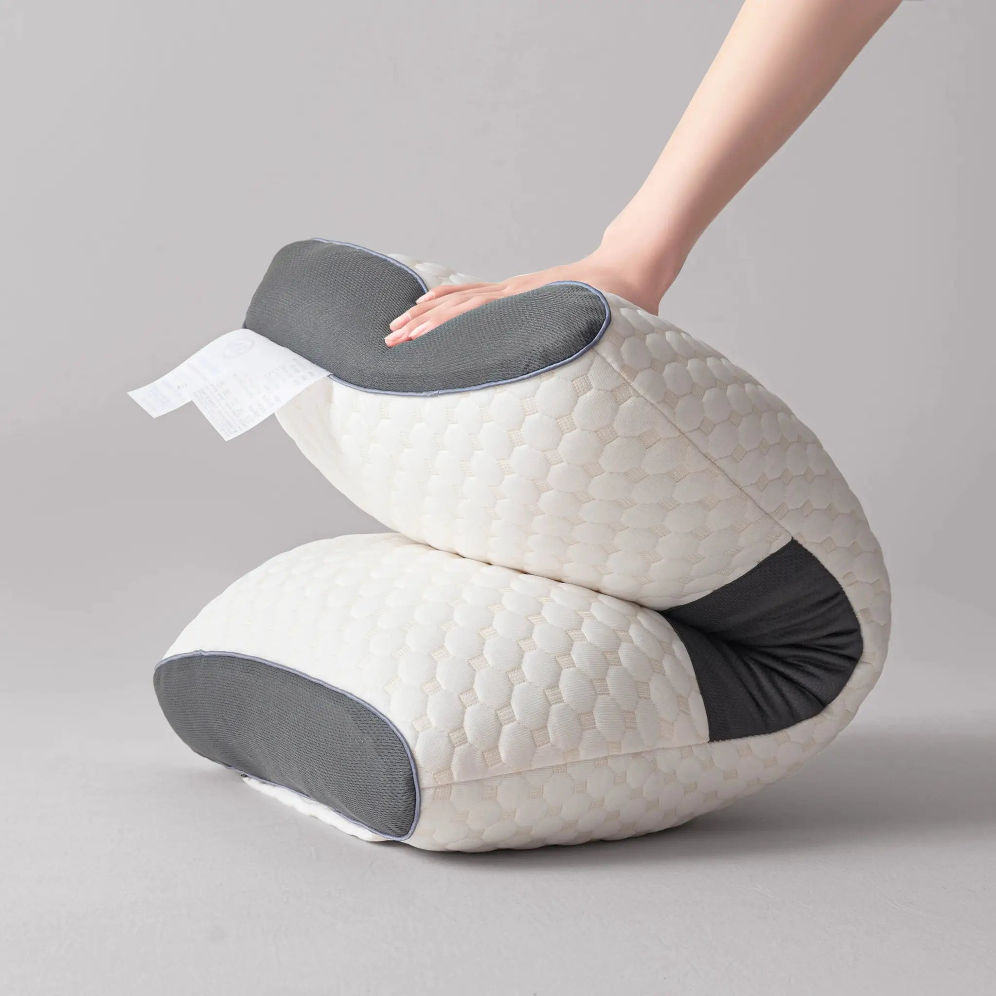 EverComfort Two Piece Massage Neck Pillow Set Adjustable Ergonomic Orthopedic Contour Support All Season Comfort