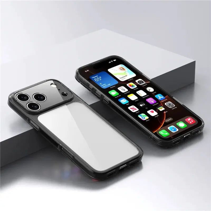 LuxShield Clear Hybrid Shockproof Case For iPhone 17 Series TPU And PC Protective Cover