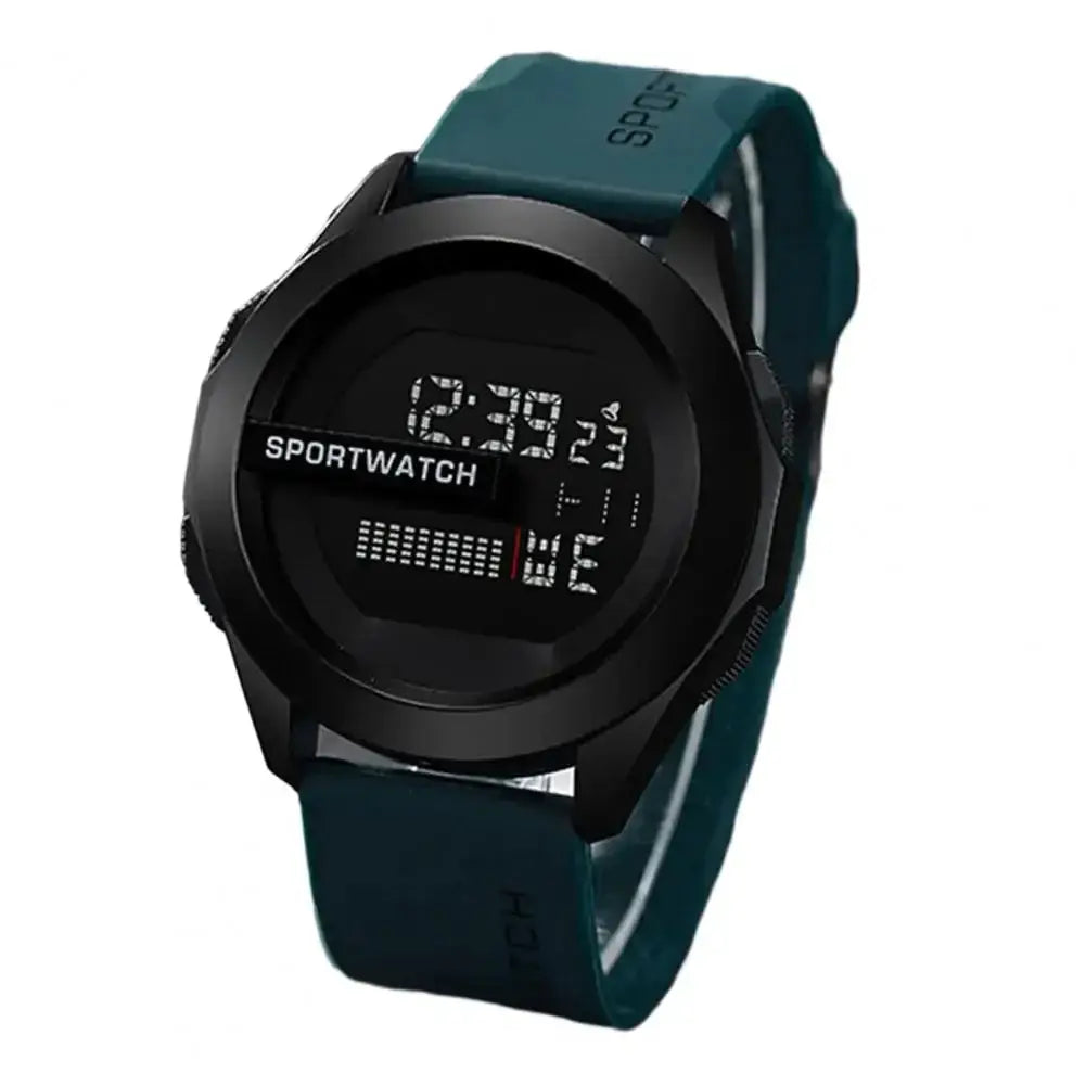 PrimeFit Mens Sports Watch Alarm Clock Waterproof LED Digital Fitness Timepiece For Training