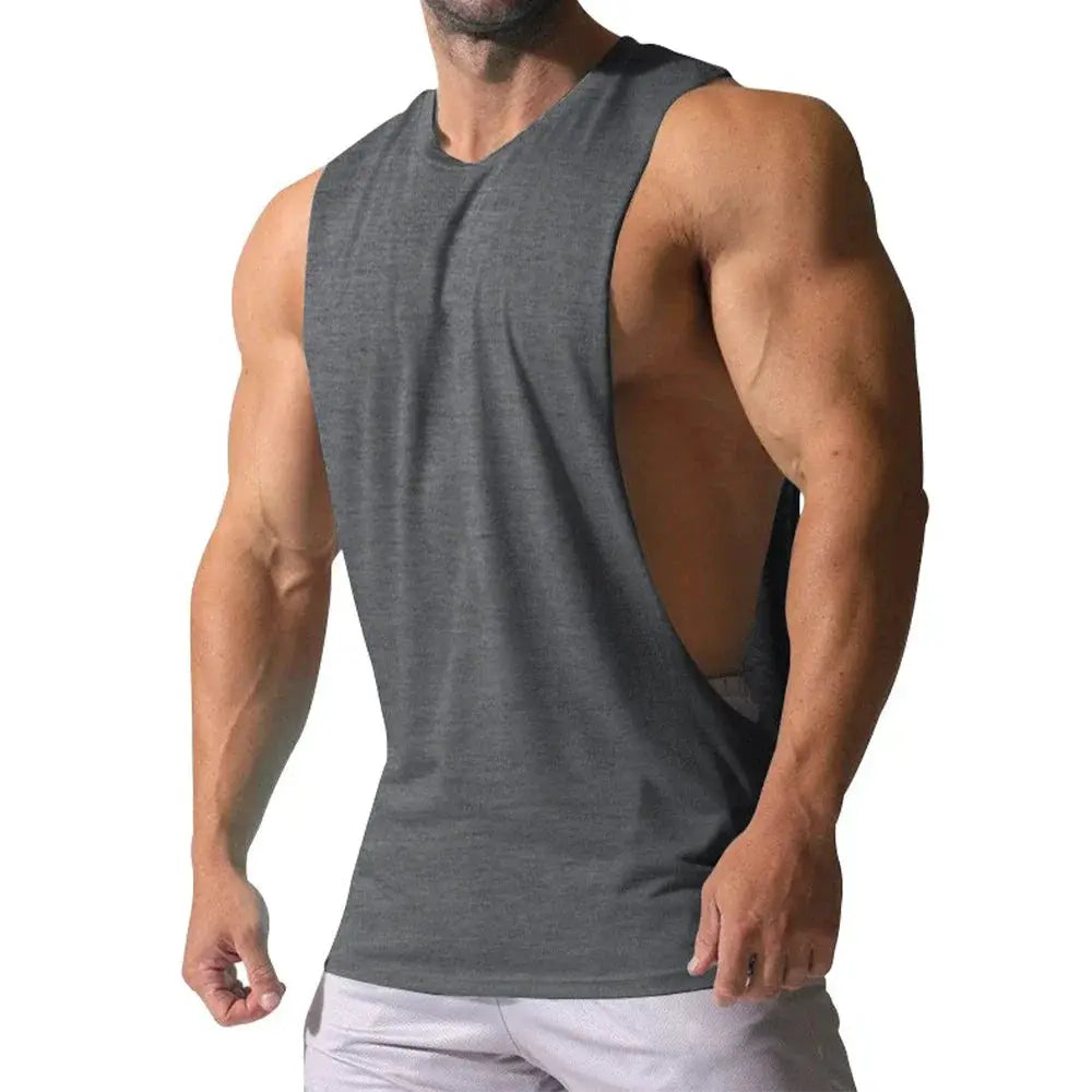 Men's Summer Fitness Tank Top Breathable Sleeveless O Neck Vest For Jogging And Bodybuilding Casual Wear