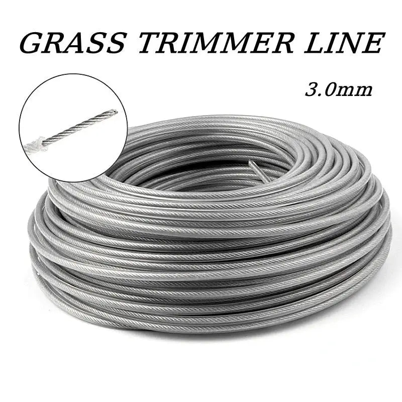LUSQI Steel Wire Nylon Grass Trimmer Line 5M 10M 15M Replacement Rope For Brush Cutters And Lawn Mowers