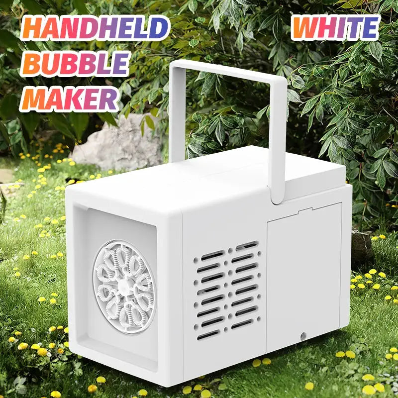 10 Hole Automatic Bubble Machine Handheld Outdoor Birthday Party Toy No Battery Needed No Bubble Water Included