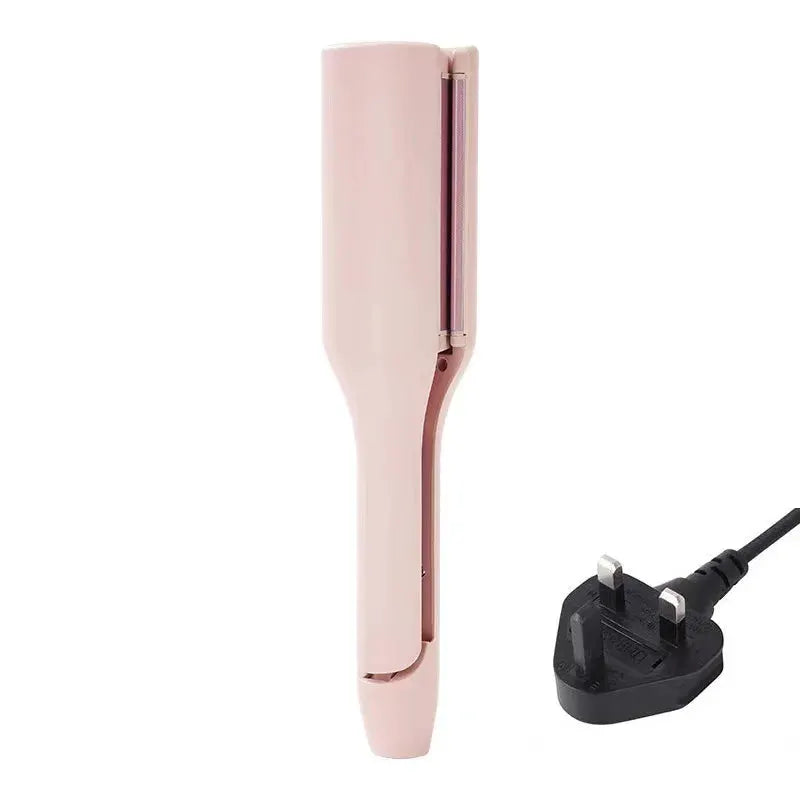 Simples Market pink 32mm deep‑wave curling iron with 4 adjustable temperature settings.
