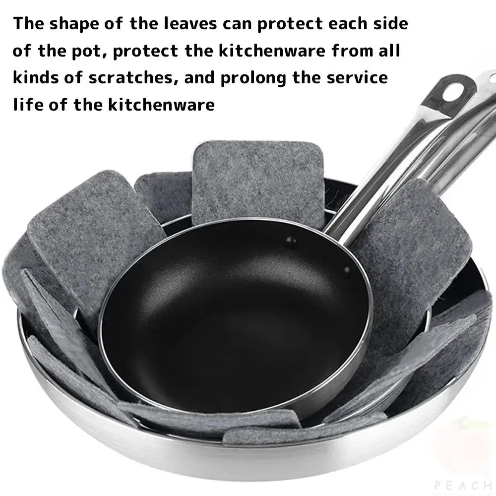 12 Piece Non Woven Pot And Pan Protectors Set With 3 Sizes Pan Dividers For Cookware Protection