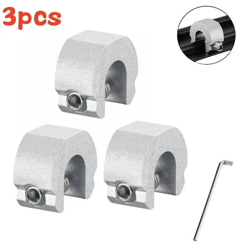 3pcs aluminum alloy window lock stoppers by Simples Market; silver sash clamps with screws and included Allen key.