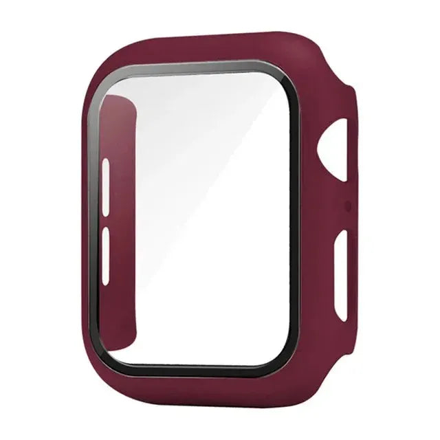 Glass+Cover For Apple Watch case 44mm 40mm 41 42 45 mm 49mm 46mm Screen Protector iWatch series Ultra 10 9 8 7 6 SE 5 Accessorie