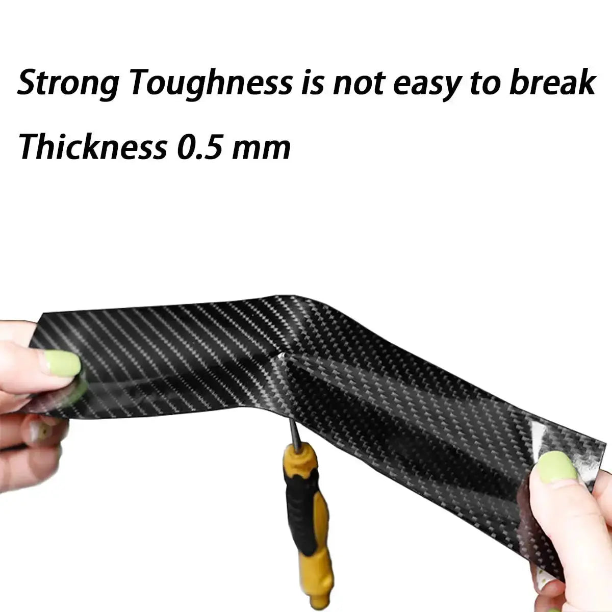 Carbon fiber automotive adhesive tape roll by Simples Market, matte black self-adhesive 3D vinyl car film