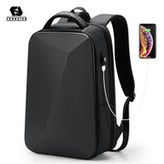 Fenruien laptop backpack, black anti-theft waterproof design with USB charging port