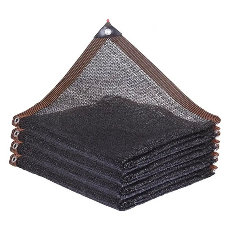 HDPE sun shade net, 6 black nets with brown edge, 50% shading for bonsai and outdoor plants