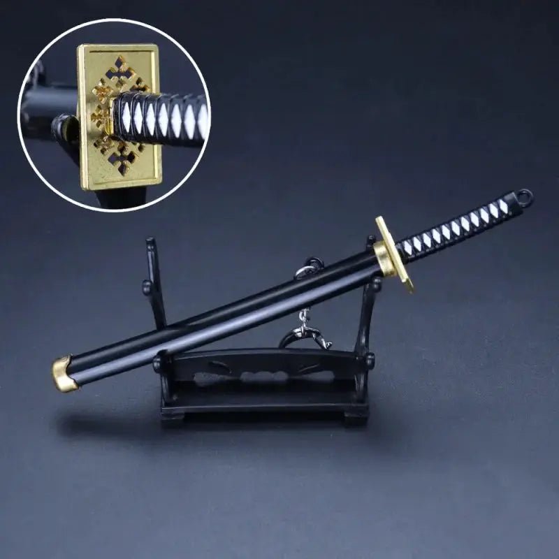 Mini Roronoa Zoro Samurai Sword Keychain With Scabbard Anime Collectible Gift For Fans And Cosplay - Simples Market