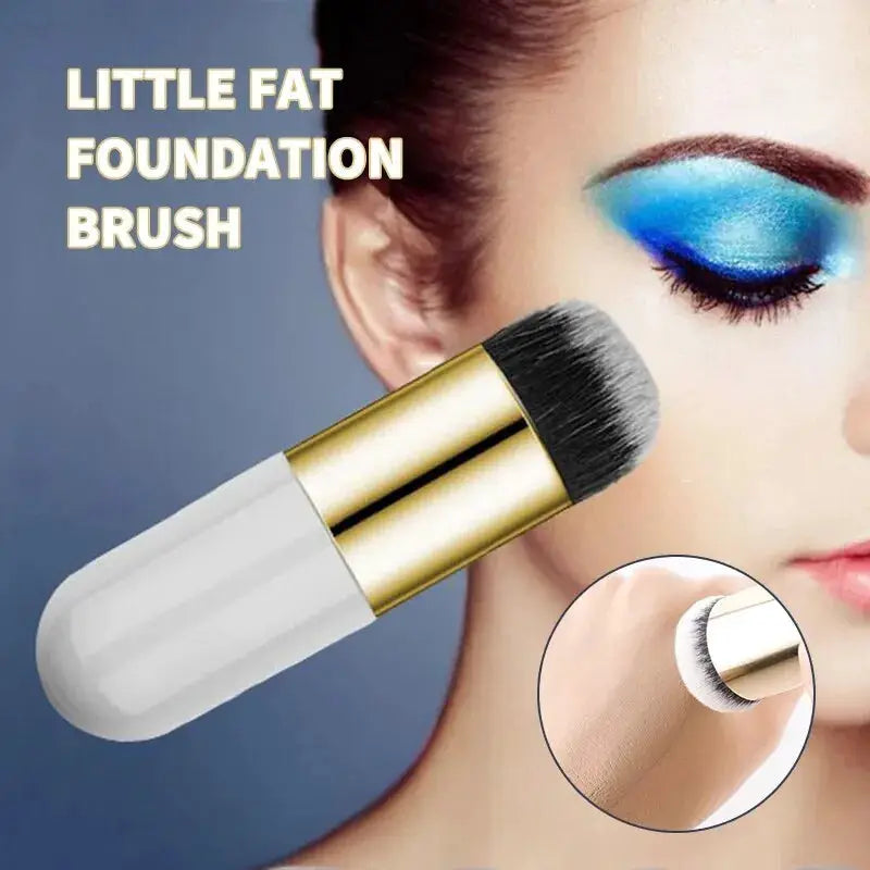 GlowNova Dual Size Foundation Brush Set With Soft Porous Bristles For Flawless Blending Liquid Foundation And BB Cream