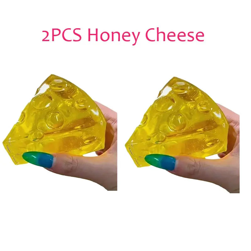Squishy Honey Cheese Square Mochi Squeeze Toy for Adults Anti Stress Fidget and Sensory Toy with Super Soft Texture