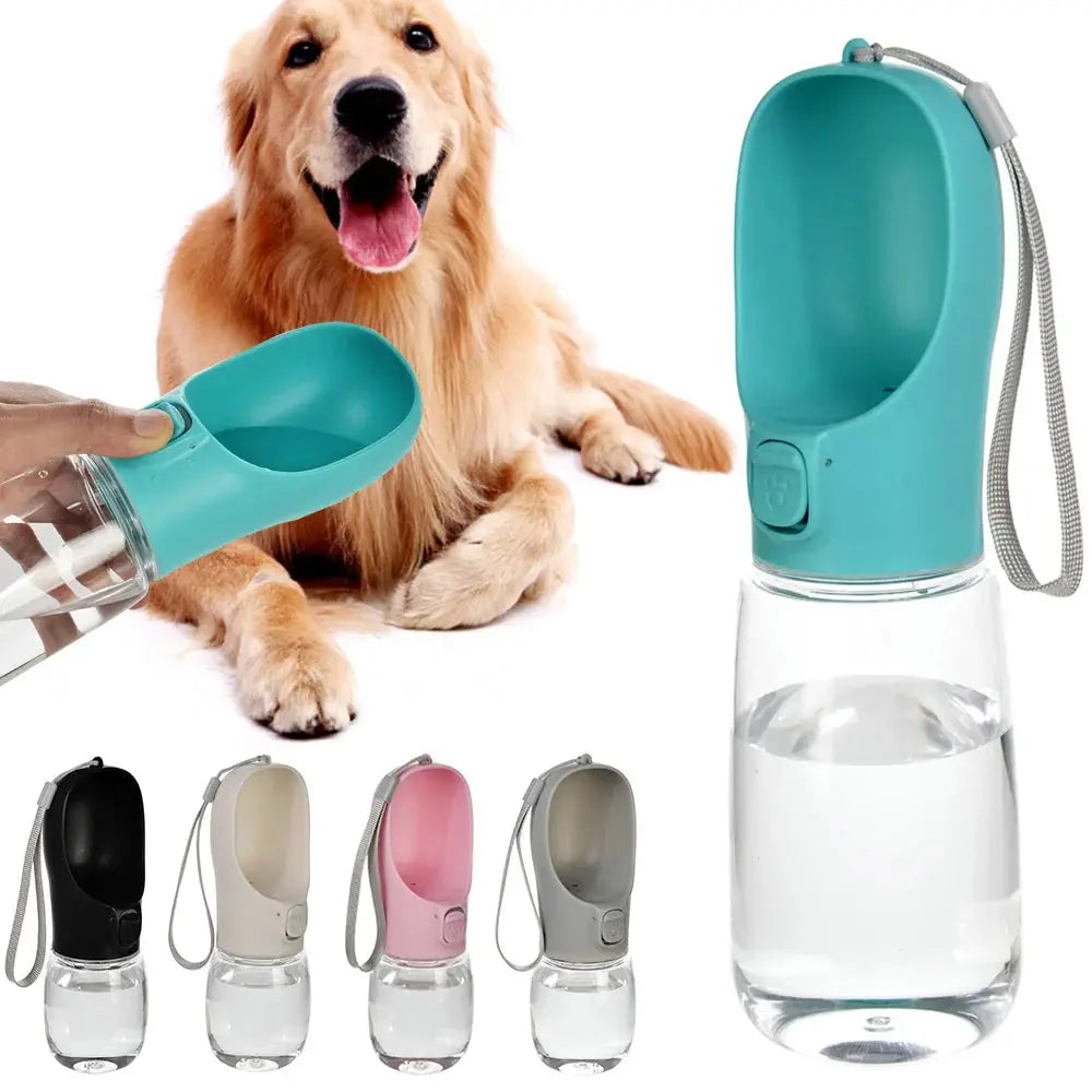 Portable Dog Water Bottle With Leakproof Drinking Bowl For Outdoor Hiking And All Dog Sizes