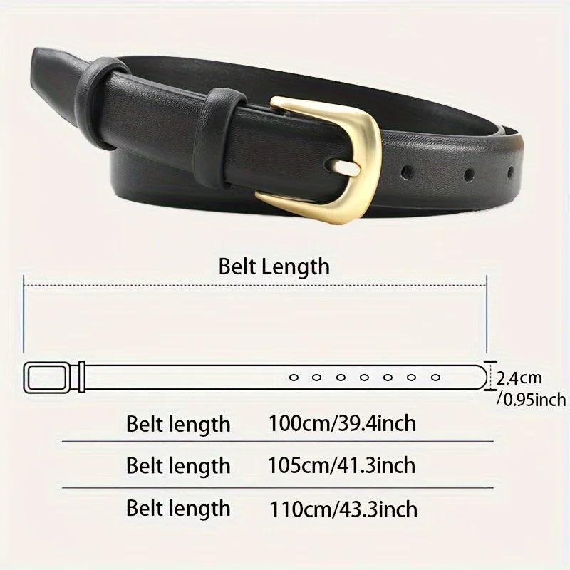 LuxeLine Ladies Fashion Belt Decorative Black Belt For Daily Wear And Jeans Pairing