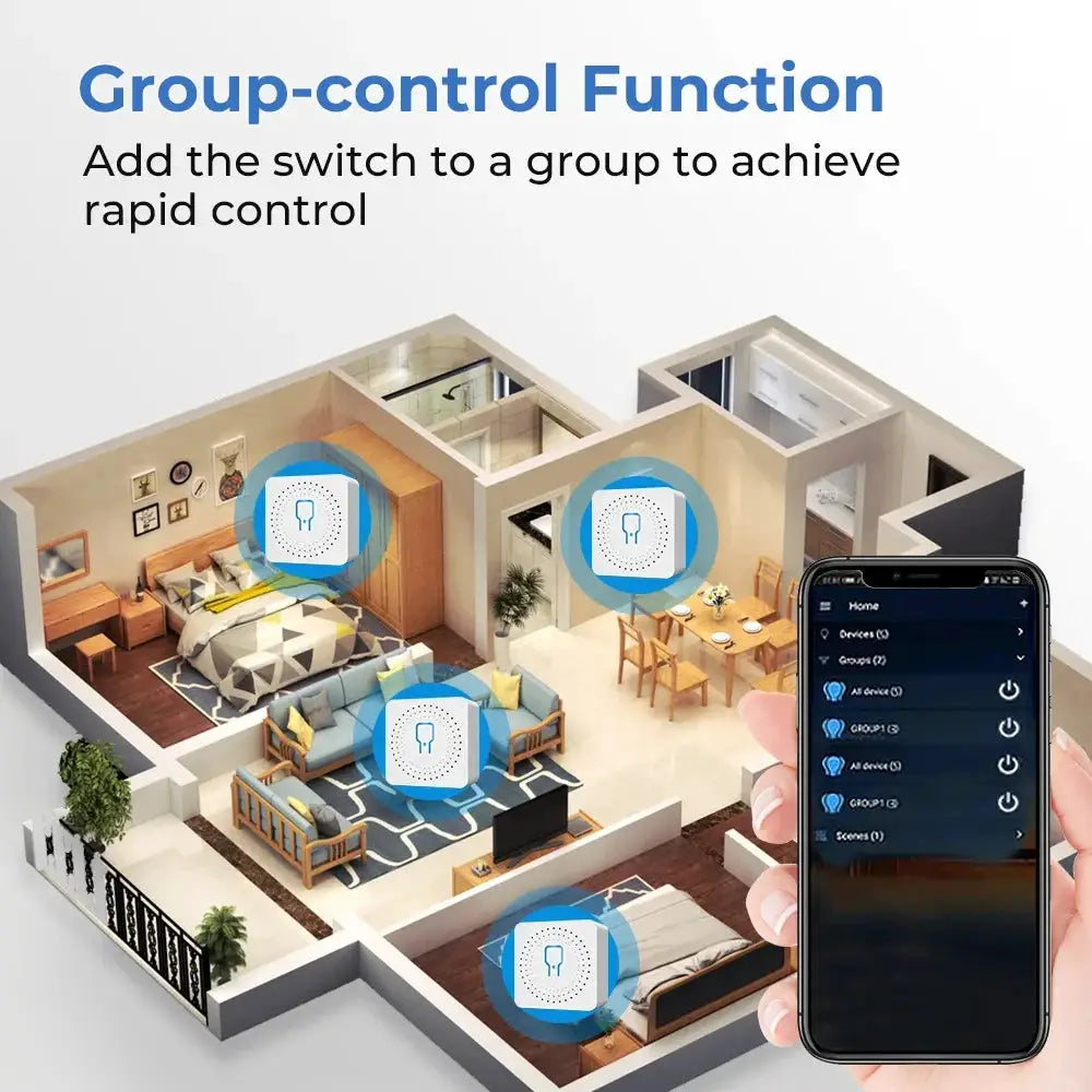 Simples Market WiFi Zigbee 3.0 smart switch, 16A/20A timer breaker, 2-way control for Alexa and Google Home