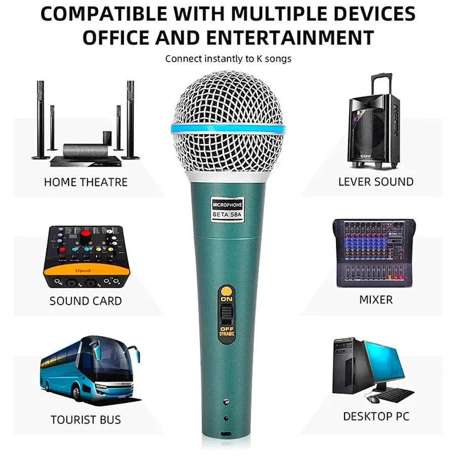 Wired Professional Dynamic Microphone For PC Karaoke And Live Streaming For Gaming Sound Room And Studio Use