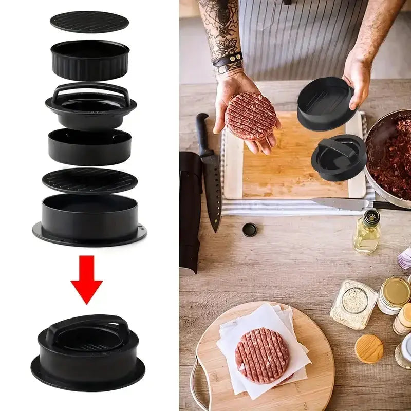3 In 1 Burger Press Mold And Patty Maker For Stuffed Hamburgers Beef And Chicken Patties Kitchen Press Tool