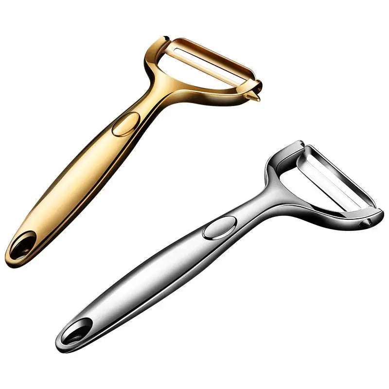Golden Vegetable Peeler With Ergonomic Non Slip Handle And Sharp Stainless Steel Blade For Potatoes And Carrots