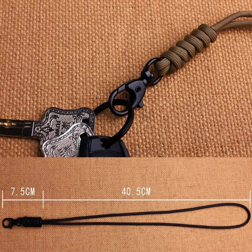 Paracord Keychain Lanyard With Rotatable Buckle High Strength Parachute Cord For Survival Backpack And Key Ring